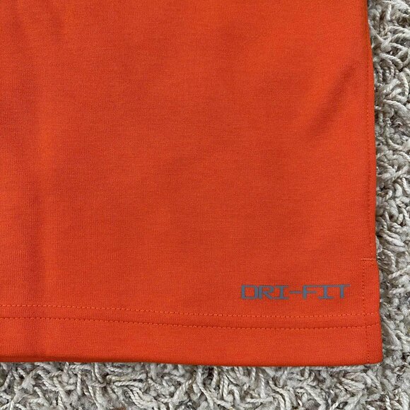 Nike Men’s Dri-FIT Half Zip Active Top Team Orange Gray, Size Large (New) - Picture 7 of 8